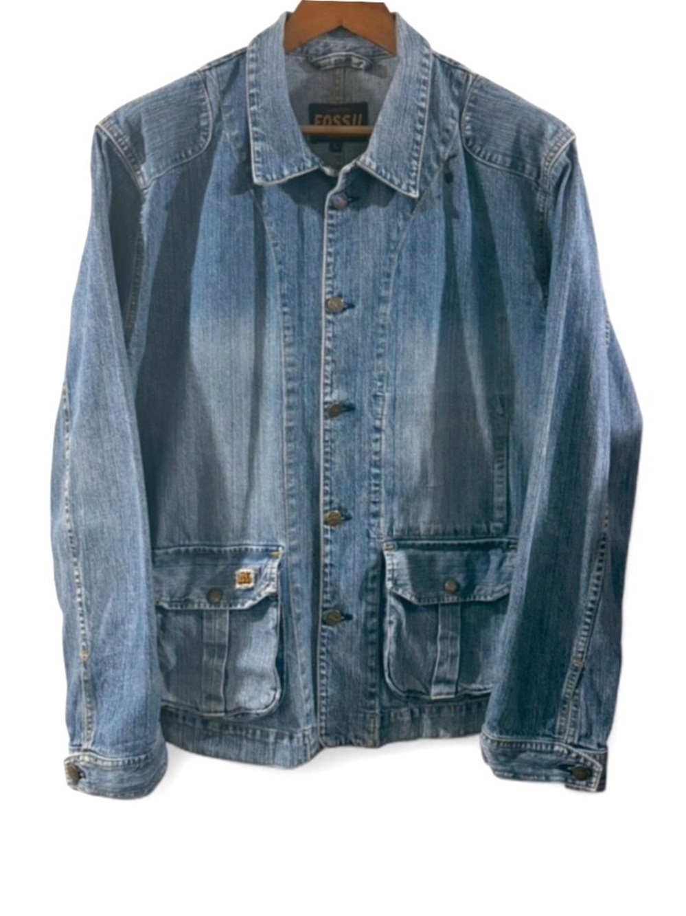 VTG 90s Men’s Fossil Denim Chore Jacket Size Large